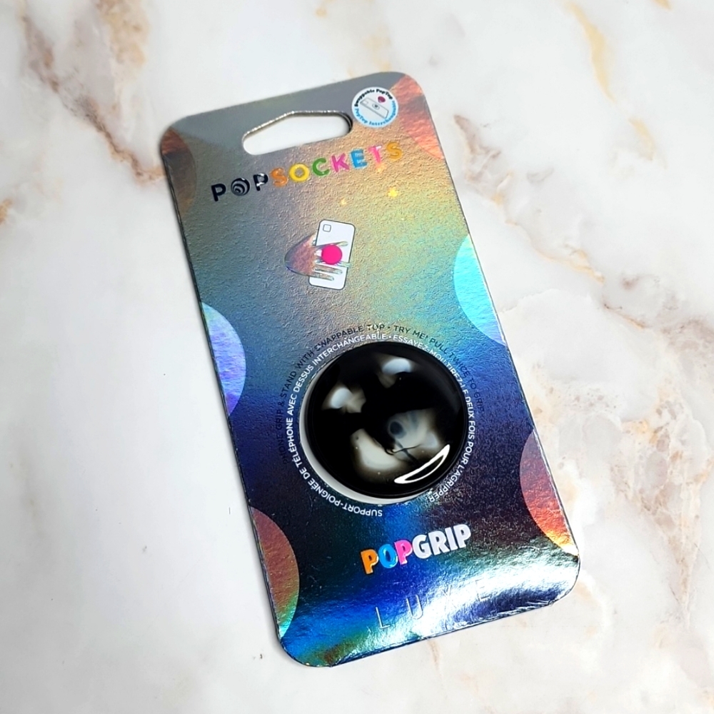 Popsockets Swirl Smoke Black Popgrip Luxe Swappable poptop interchangeab…